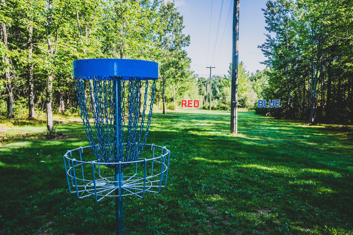 Hole 3 Basket looking towards tees. 