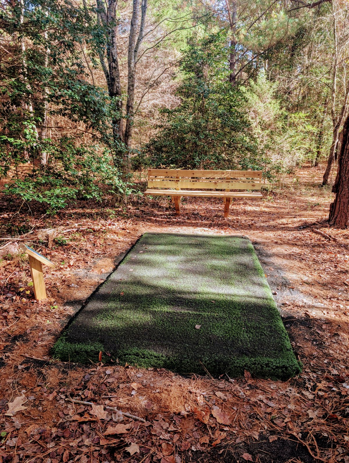 Permanent, turf tee pads