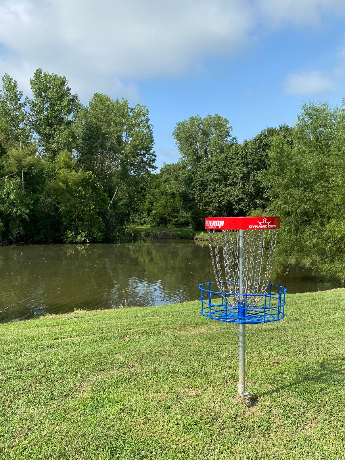Hole #6 look from basket to tee pad