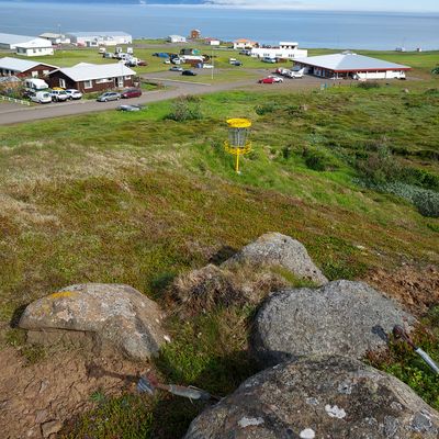 Hole 2 and small fishing town Campsite