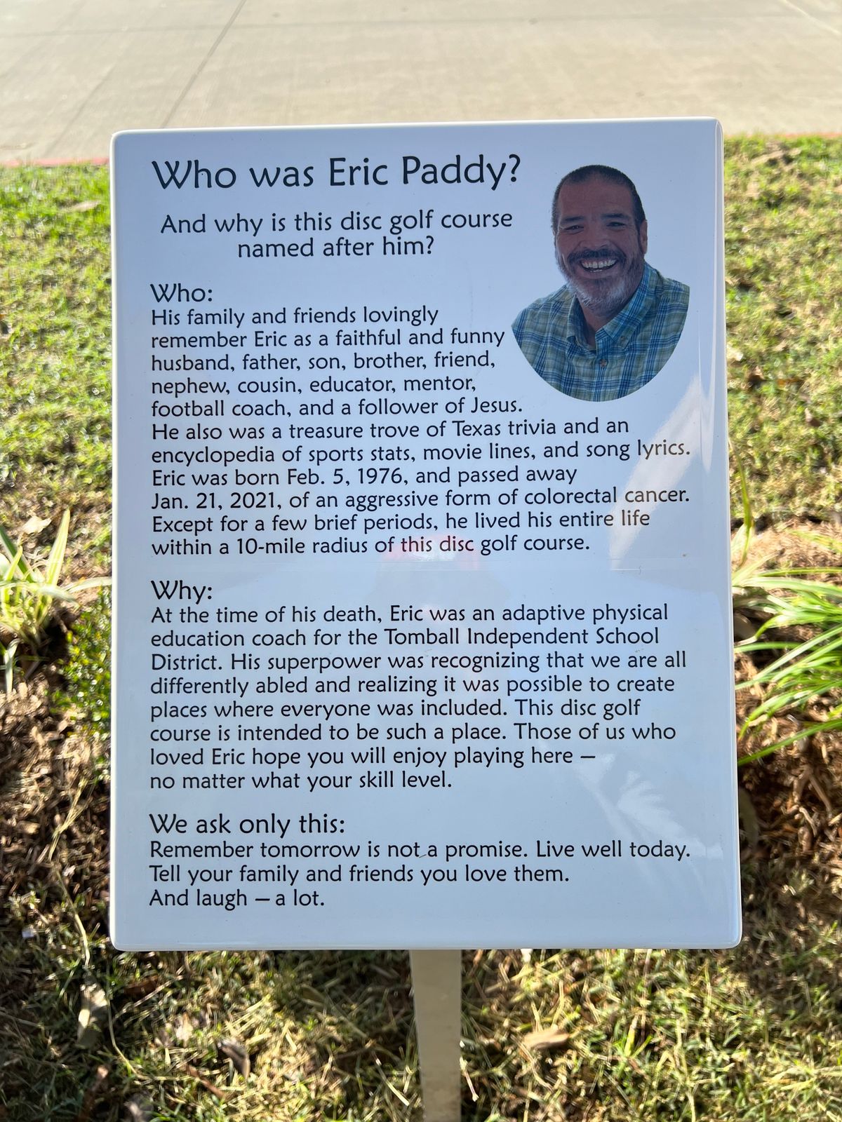 A Tribute to Eric Paddy