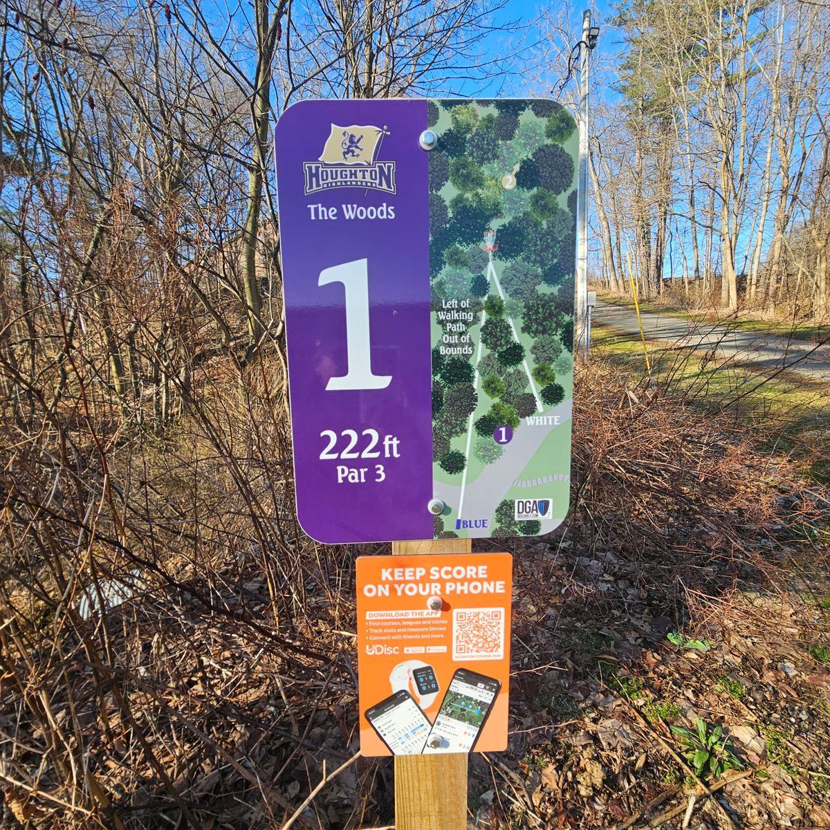 Signage for Hole #1
