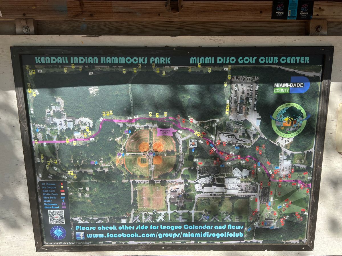 Map of the park some of the course really shady some direct sun nice obstacles lots of trees