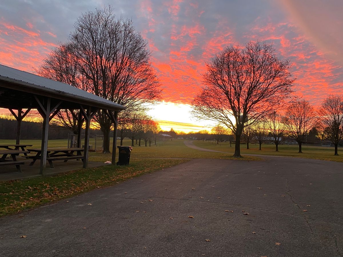 Great sunset after the round