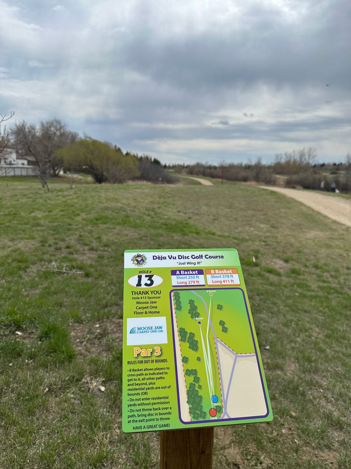Hole 13 Tee Sign