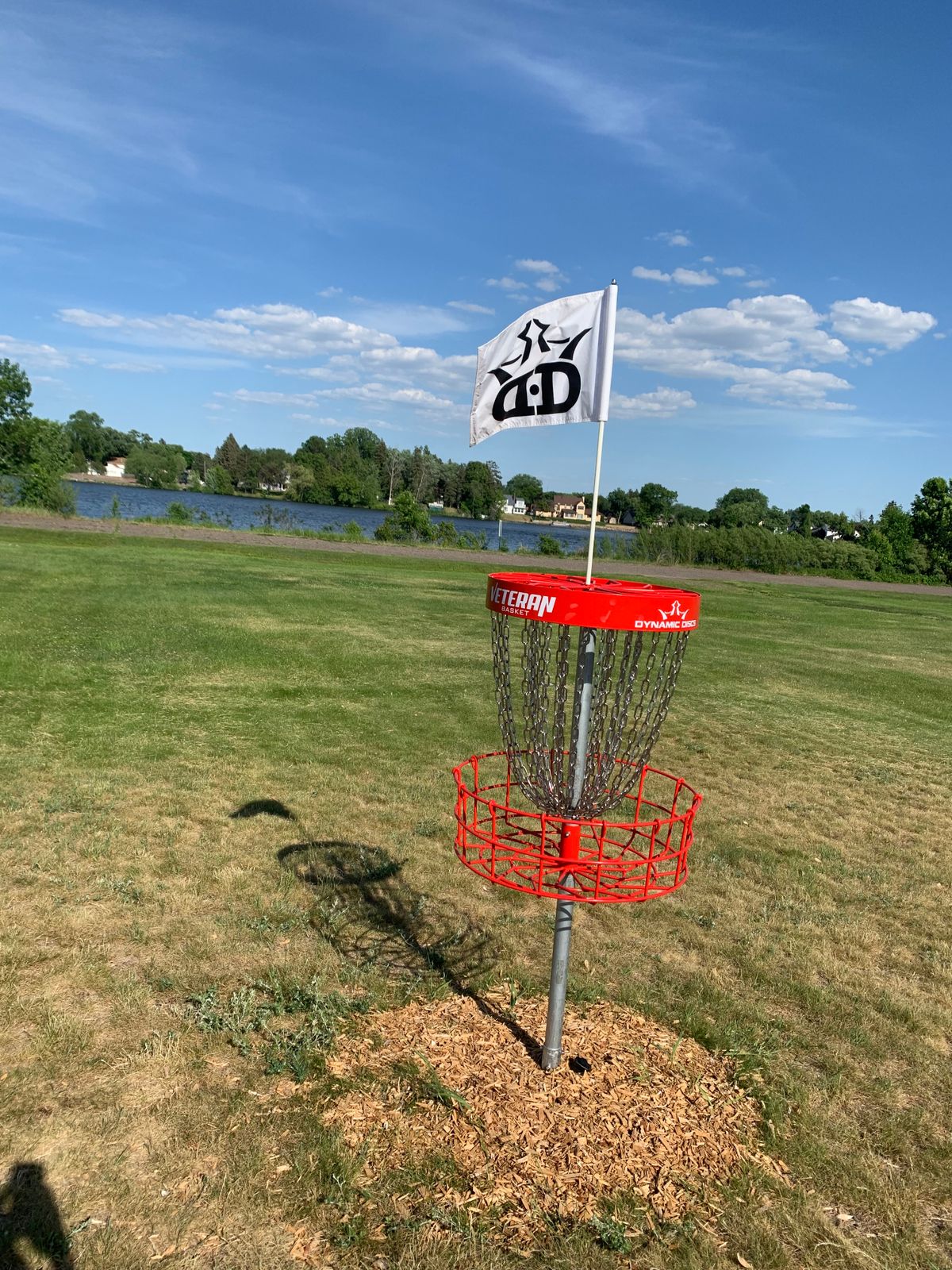 View of hole 1 baskets.