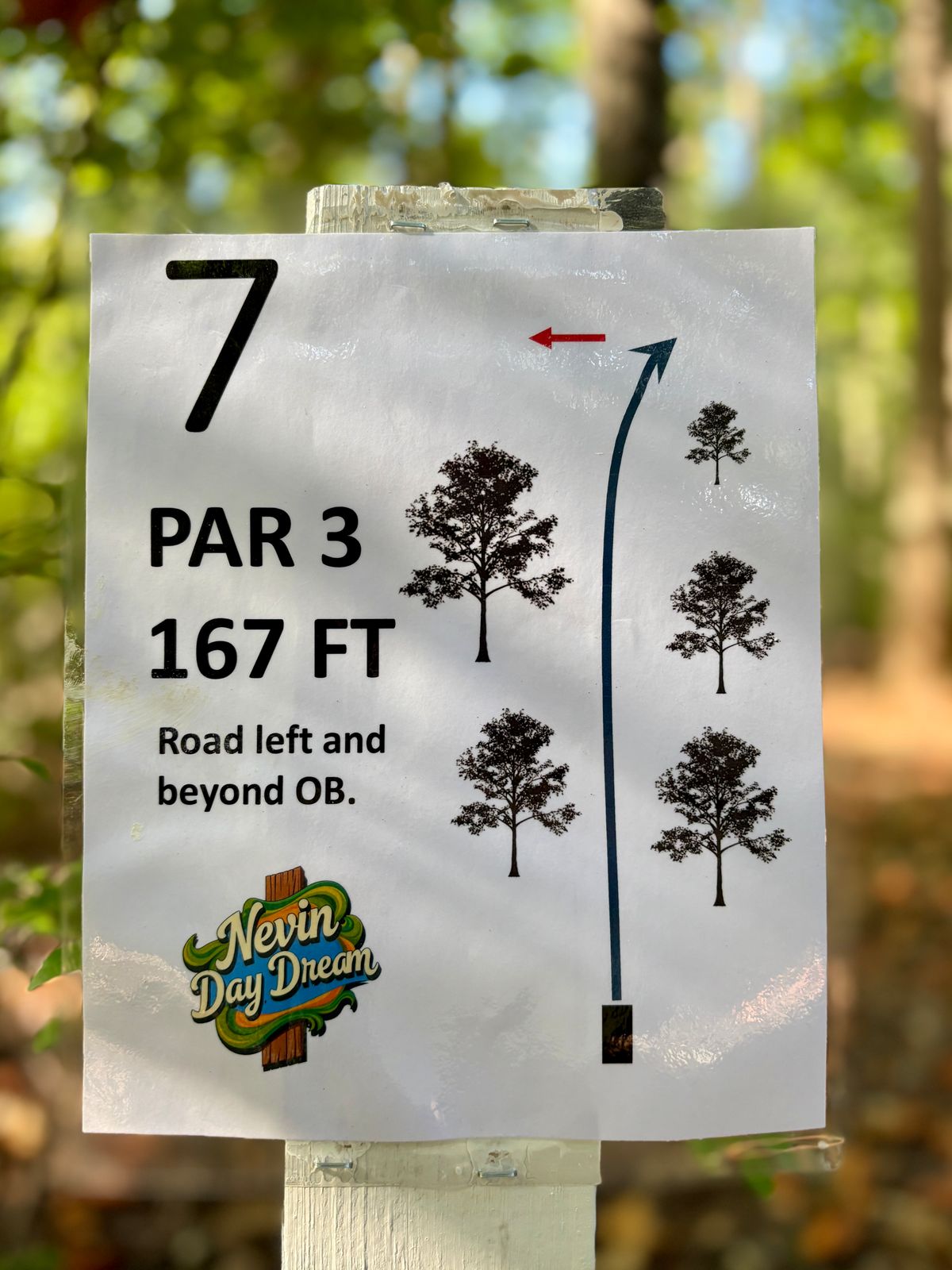 Hole 7 tee sign