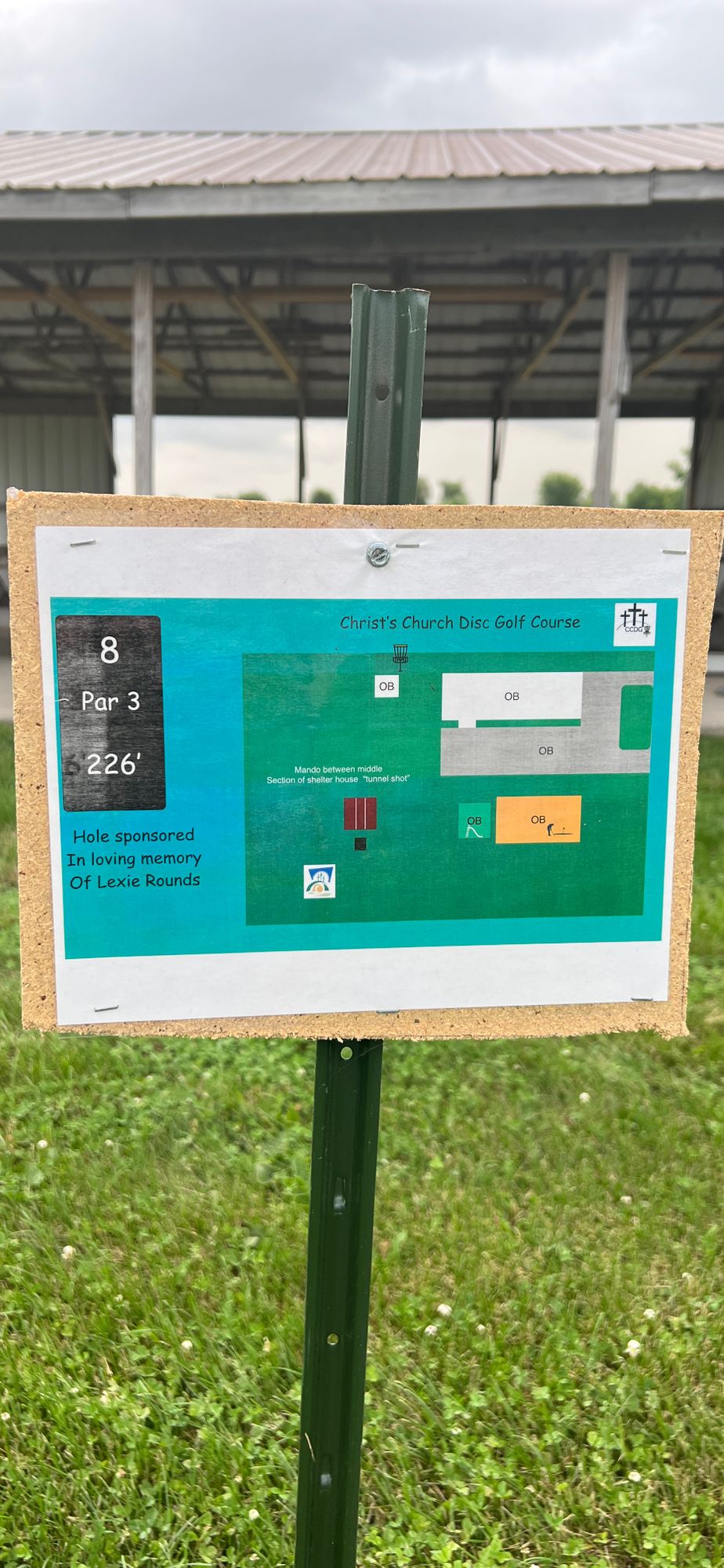 hole 8 sign/pad