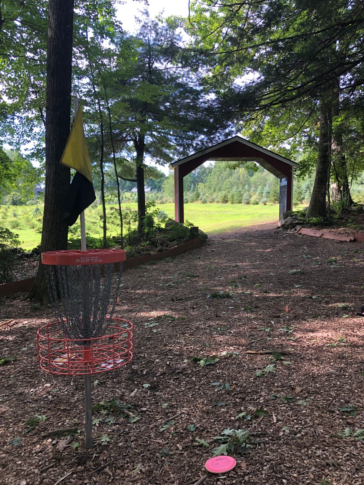 Hole 1 looking back towards the triple mando and tee