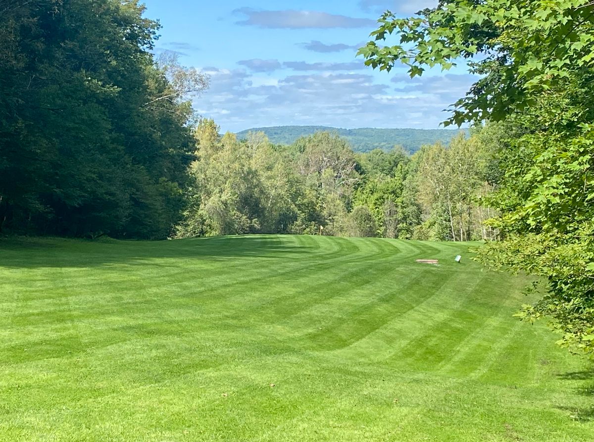 Hole 12 fairway after walking off 11 green
