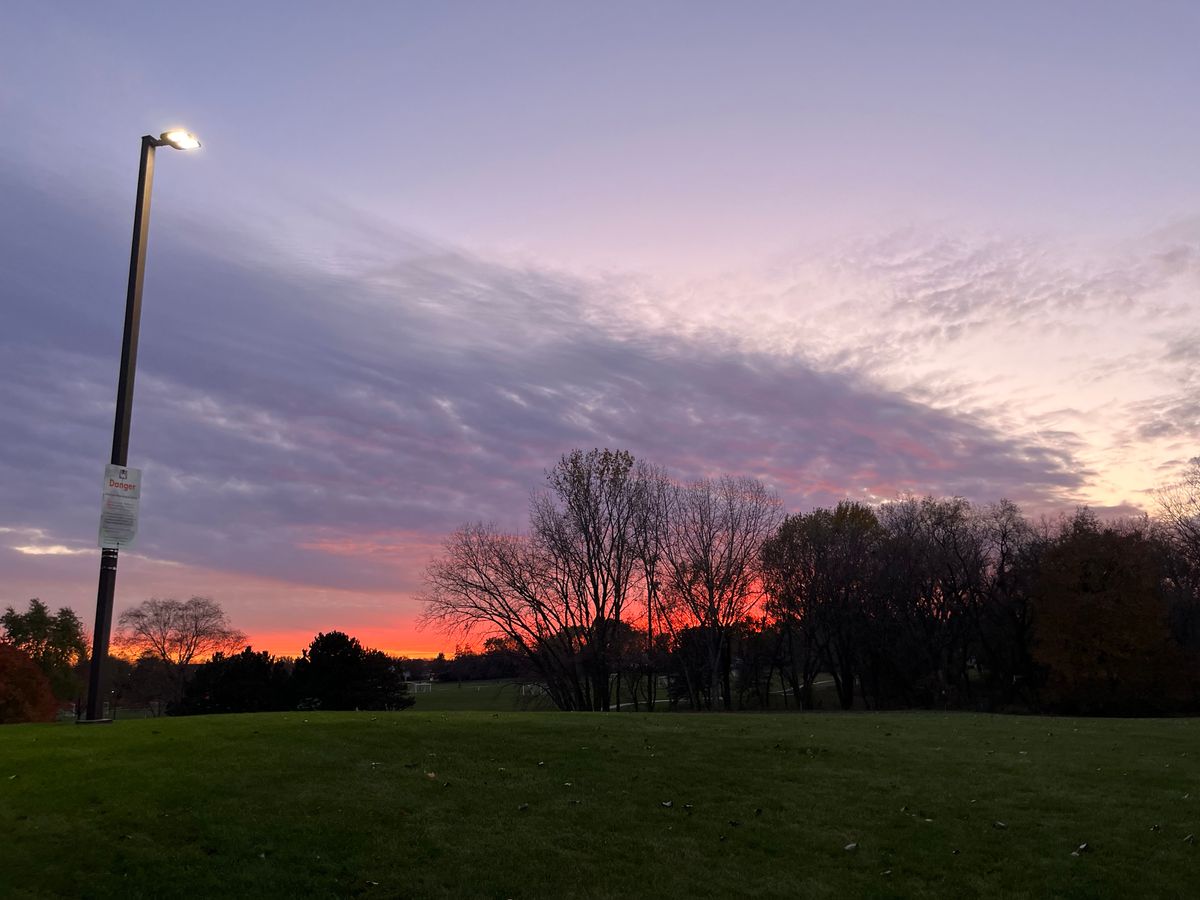 Hole 2 sunset
