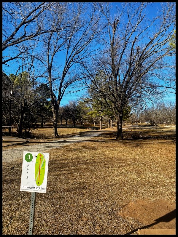 #3 Tee throwing across path and ditch northwest