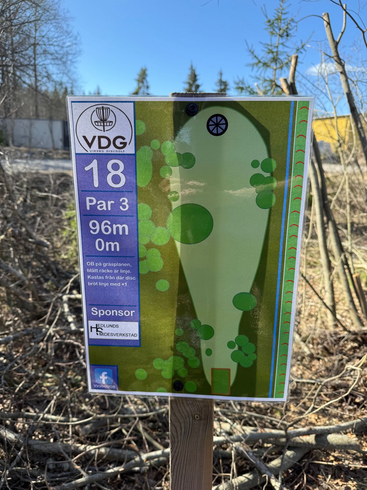 Hål 18 - Par 3 - 96m