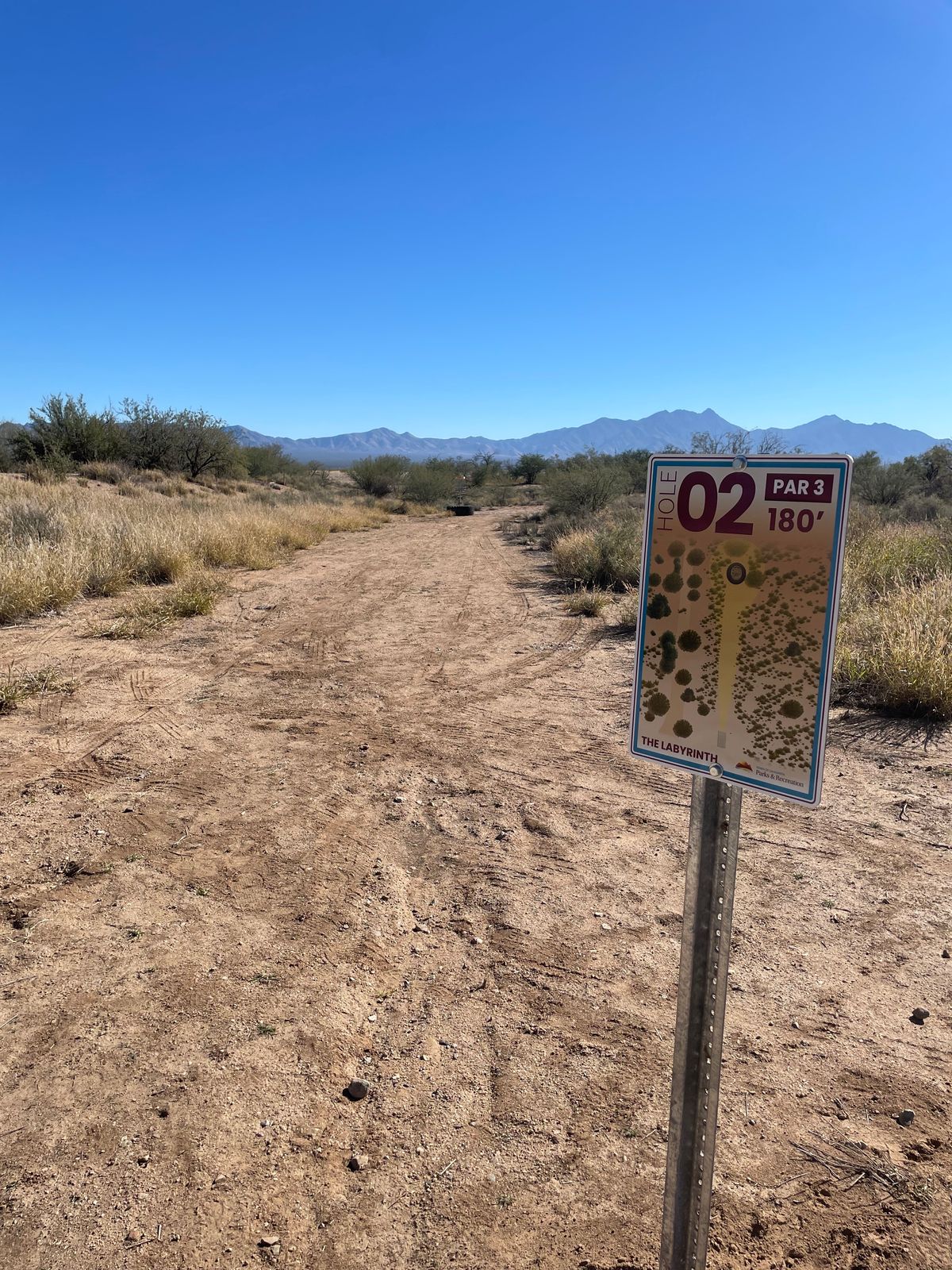 Hole two from tee pad.