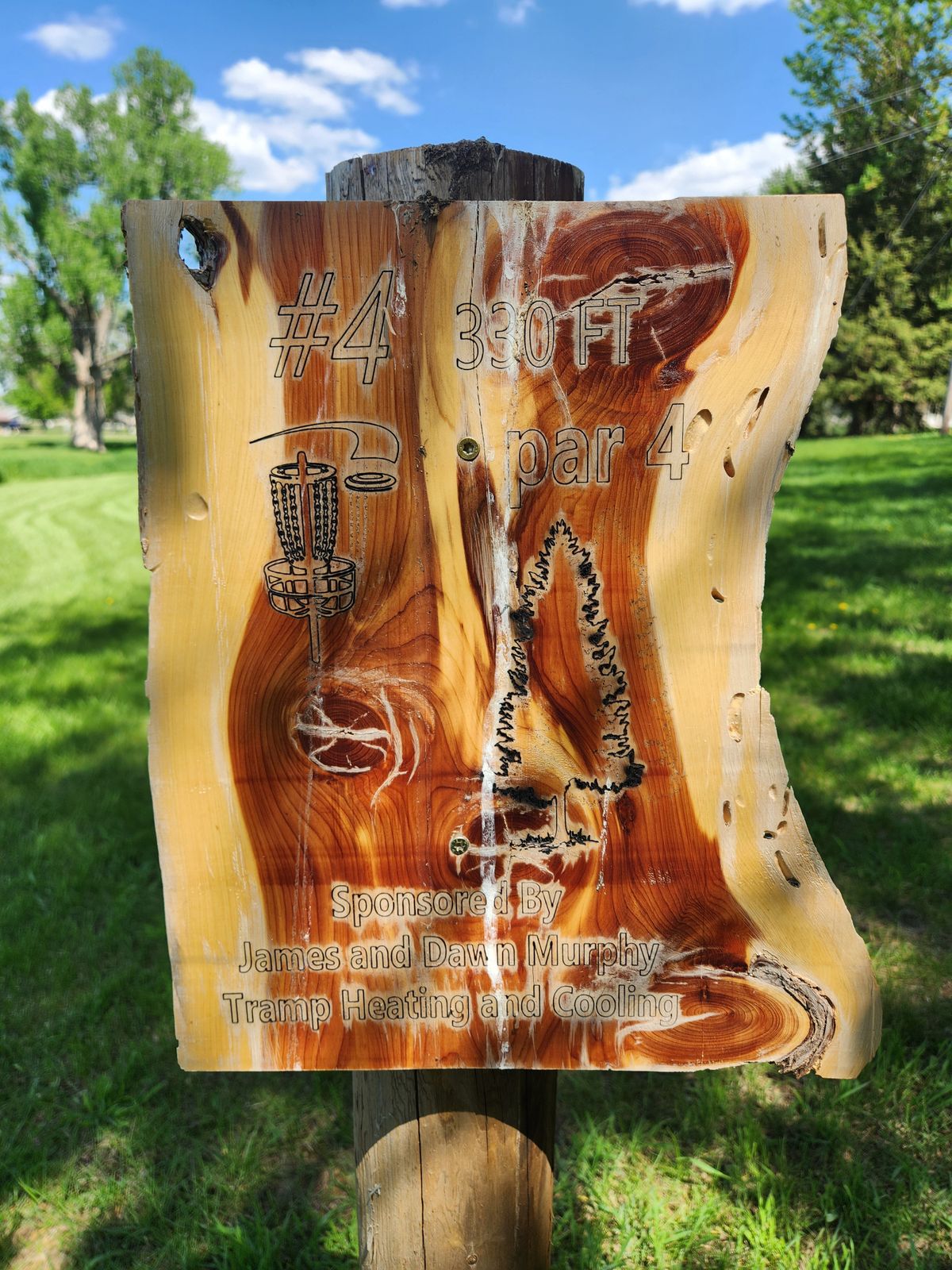 Hole 4 Tee Sign