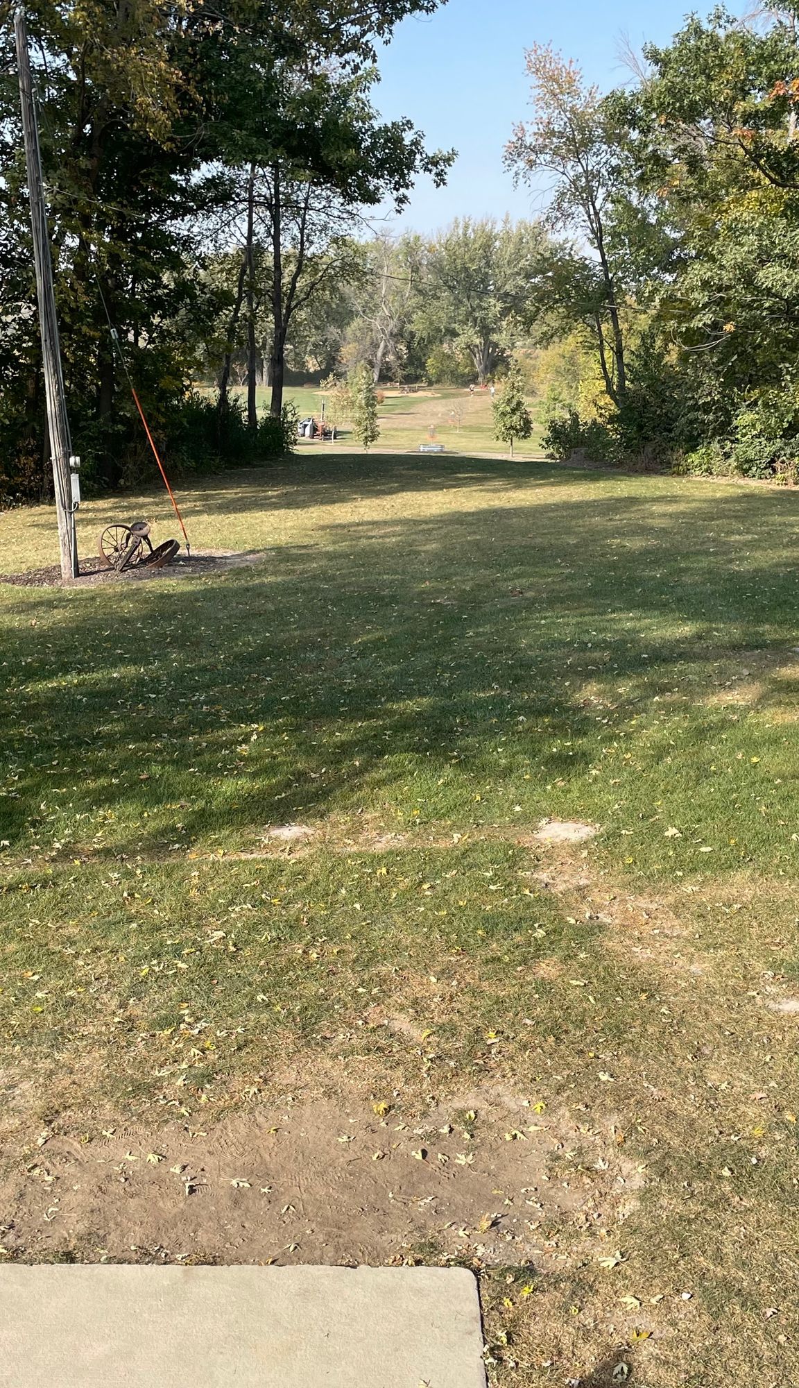 Hole 1 with the new stock tank anchor.