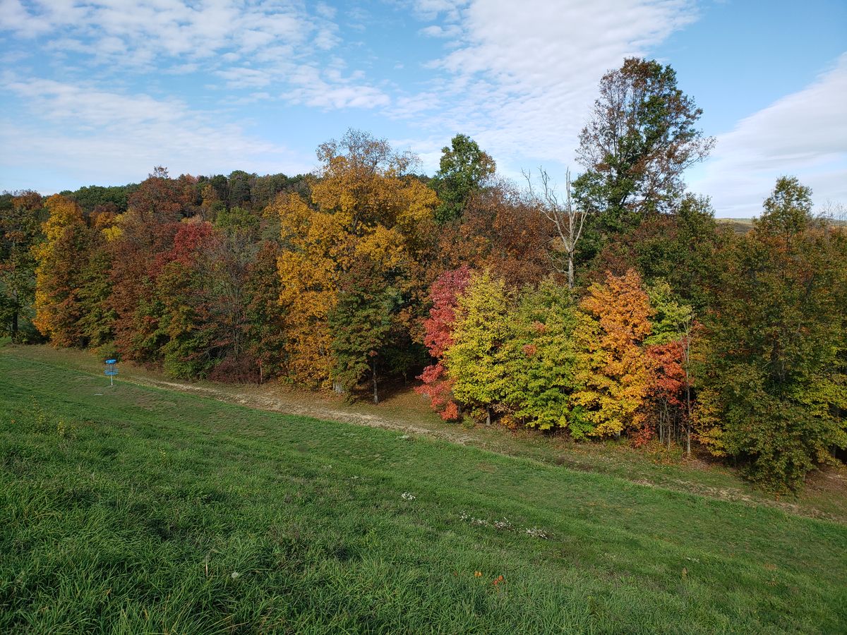 View of hole 17 pin location from top of dam. Absolutely stunning to play in the fall.