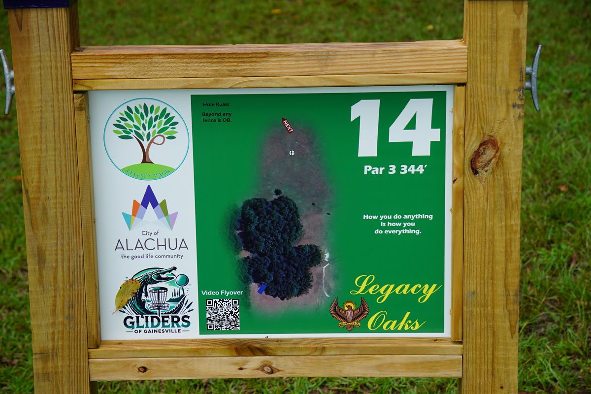 Hole 14’s tee sign