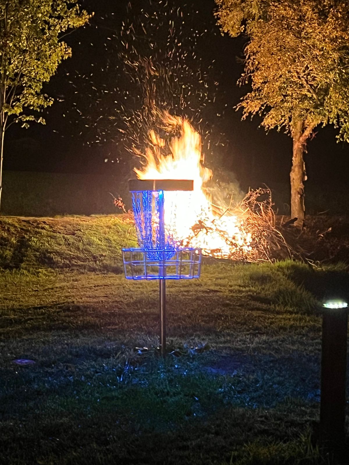 Hole 1 on bonfire glow night!