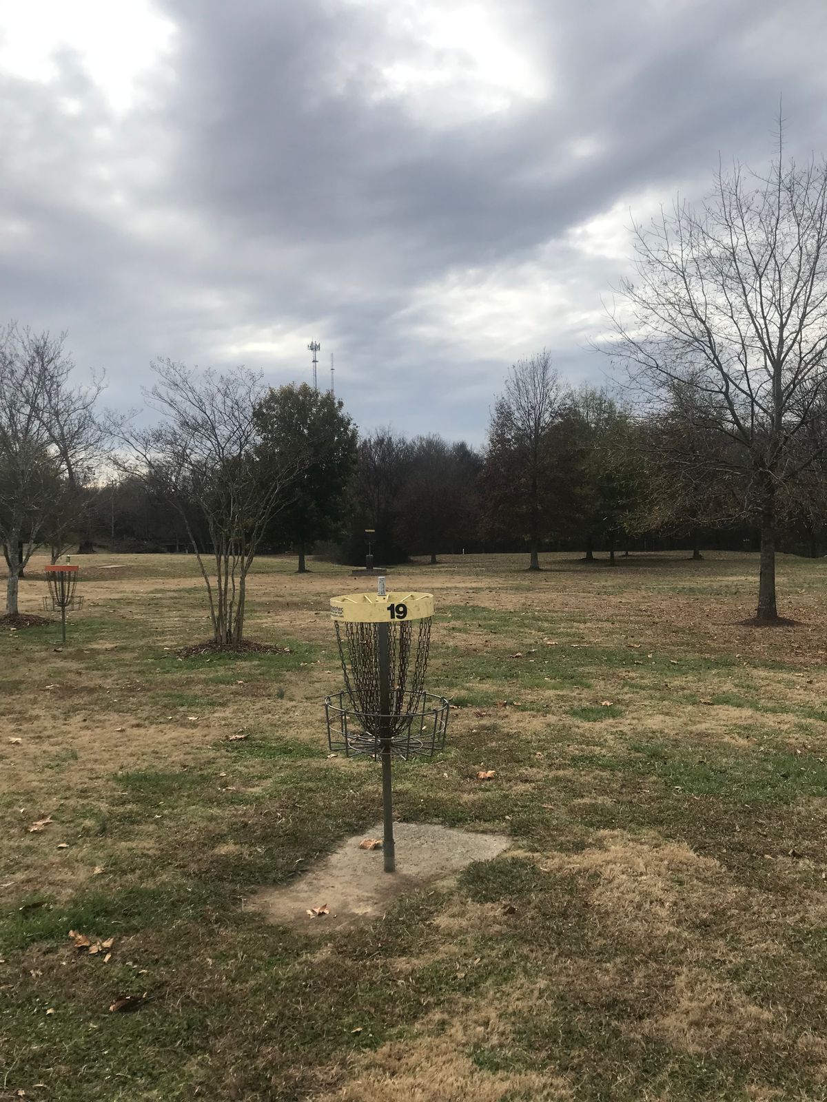 5 baskets in this picture to show just how compact this course is.
