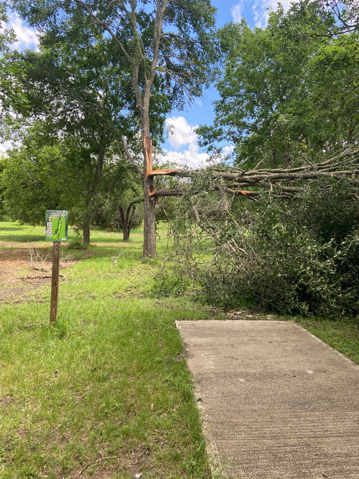Hole 13 is blocked right now