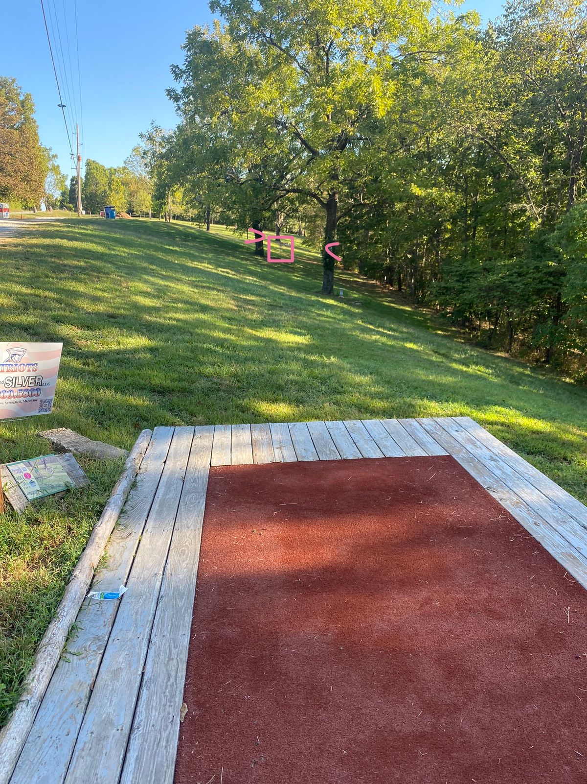 Hole 1 at pink course