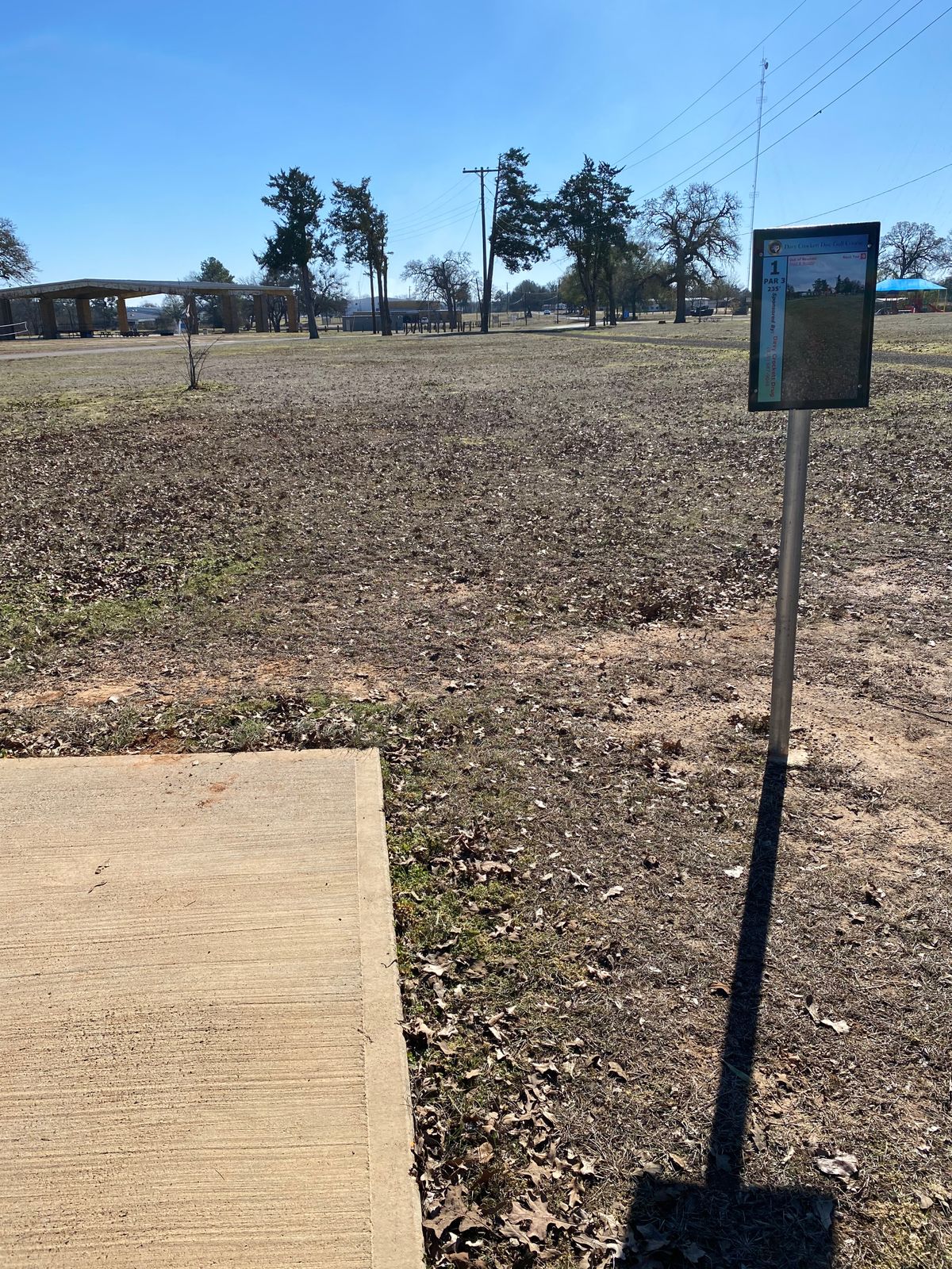 Hole 1, 235 ft, OB road and beyond