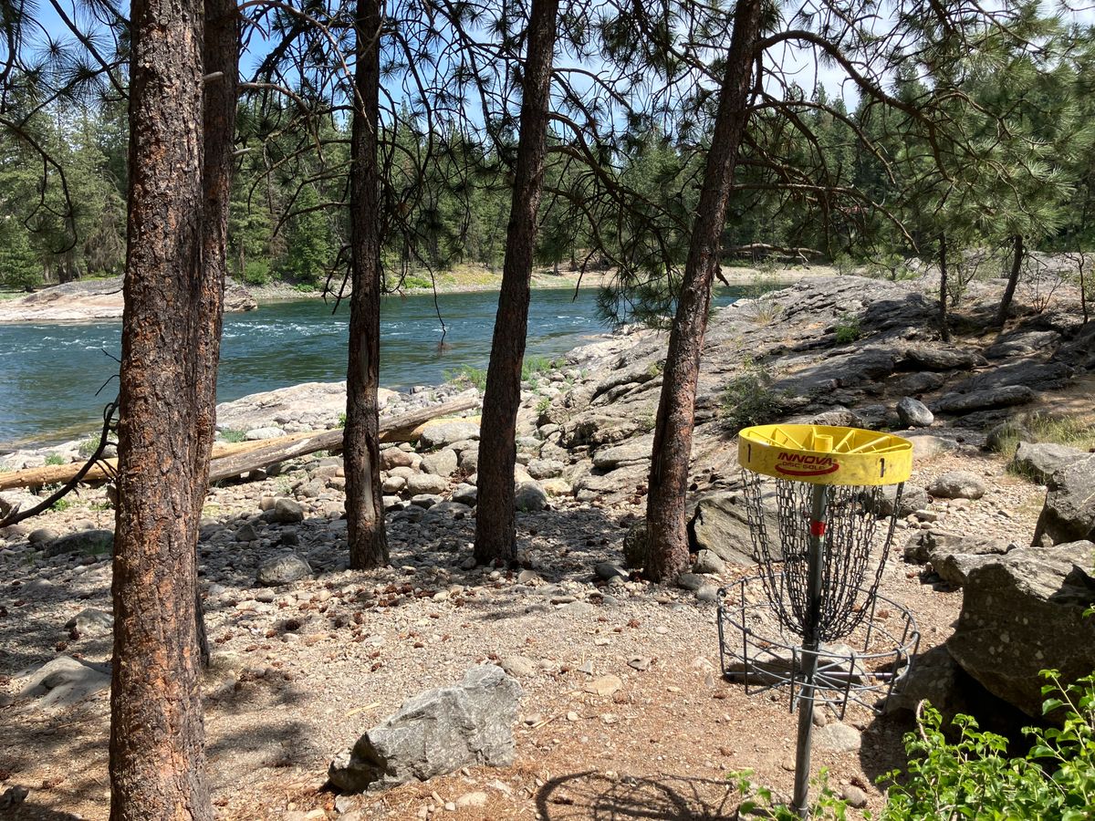 1st hole basket- great spot for a beer after the round too