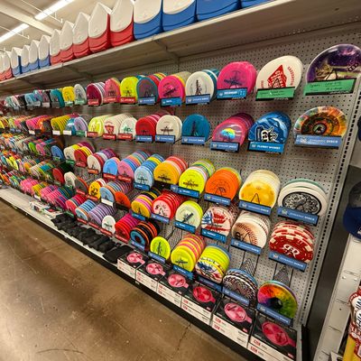 A view of the disc selection at The General Store.