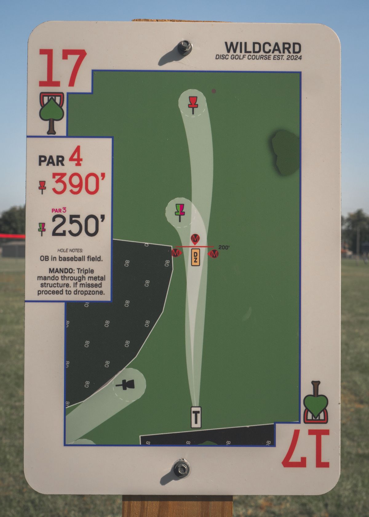 Hole 17 Tee Sign