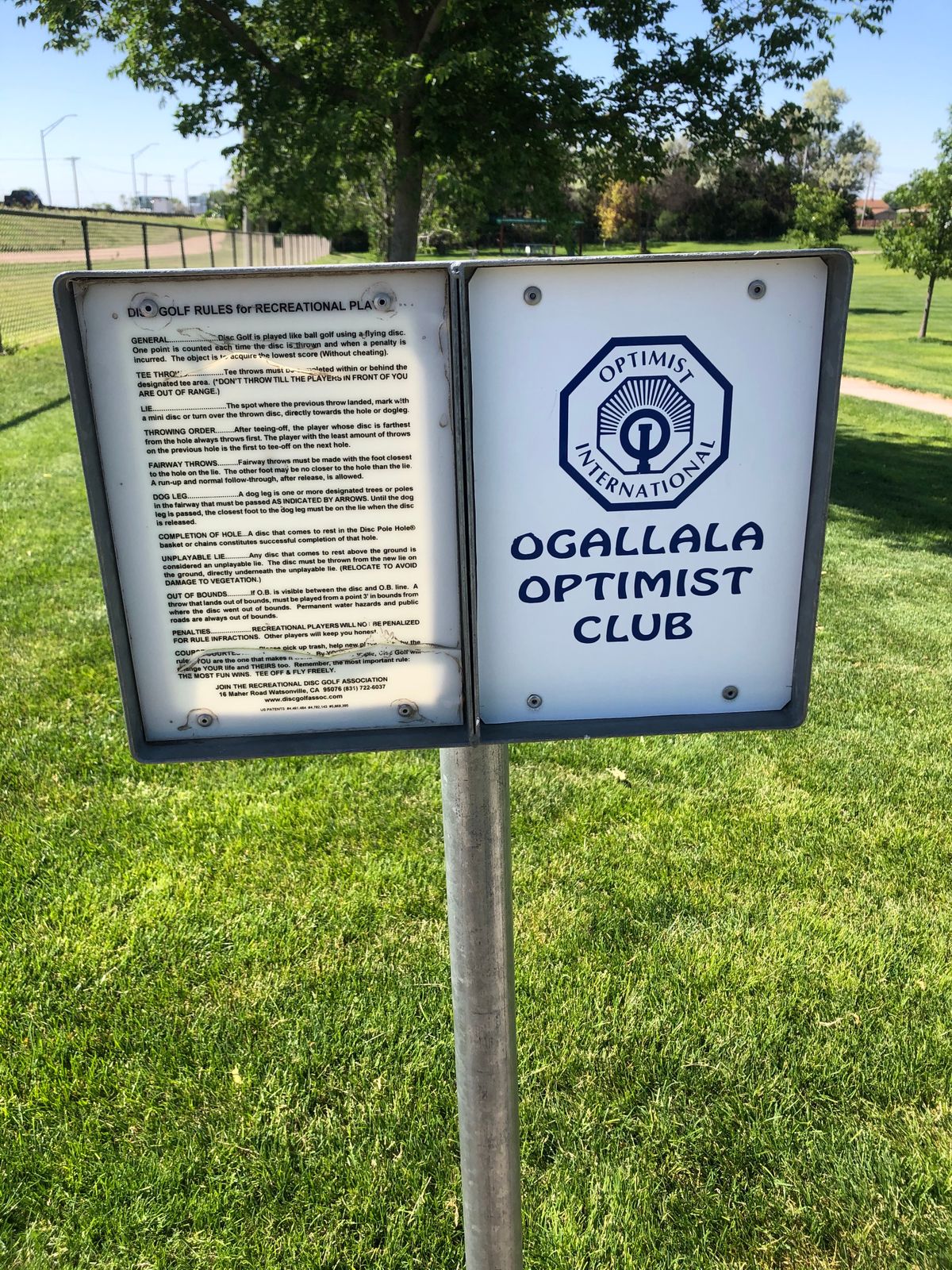 Short park course. Midrange and putter only.
