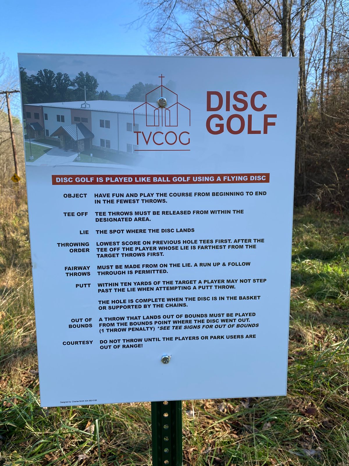 Rules posted on Hole 1