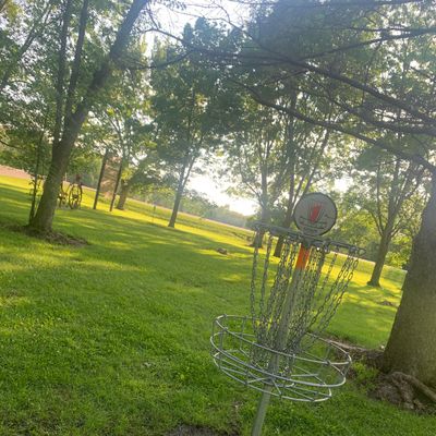 View of hole 1 basket.