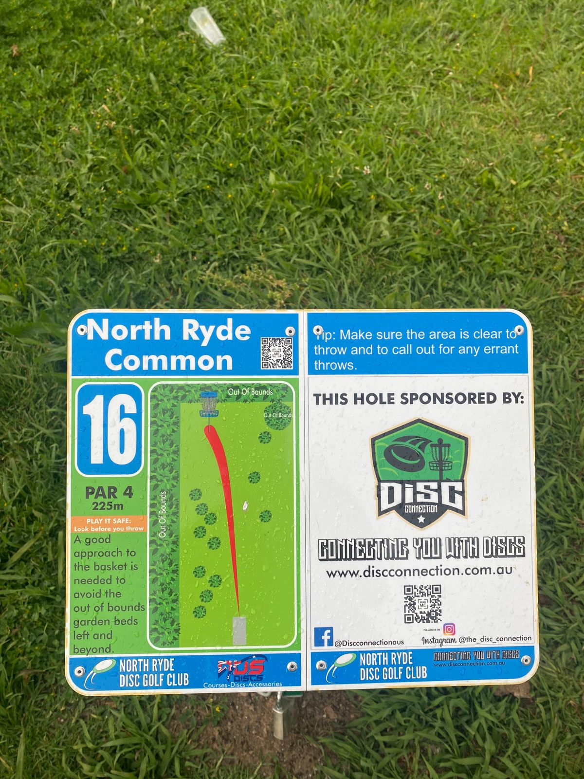 Hole 16 Tee Sign