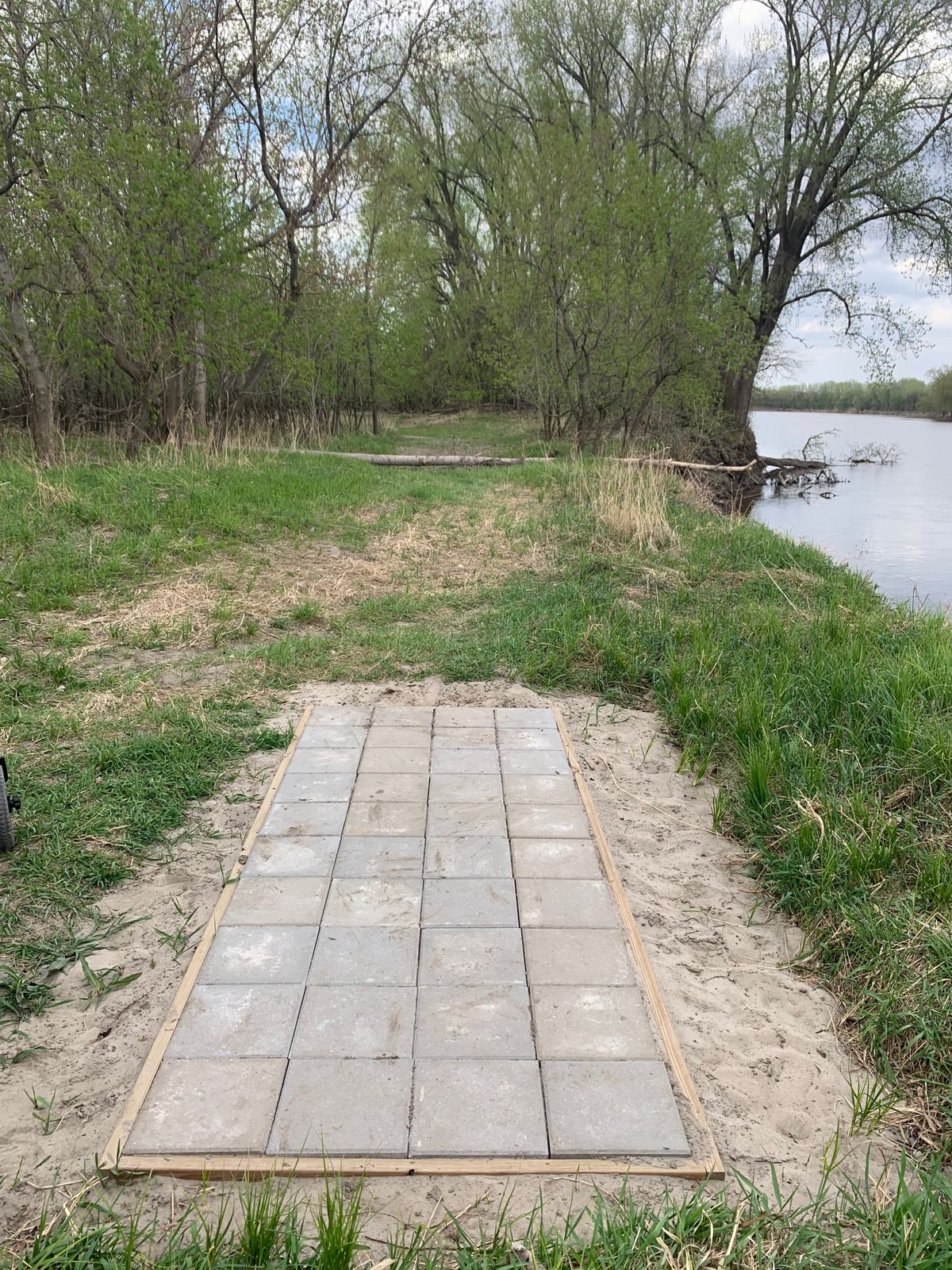 If I recall this is hole 9 along the river. New stone paver tee pads.