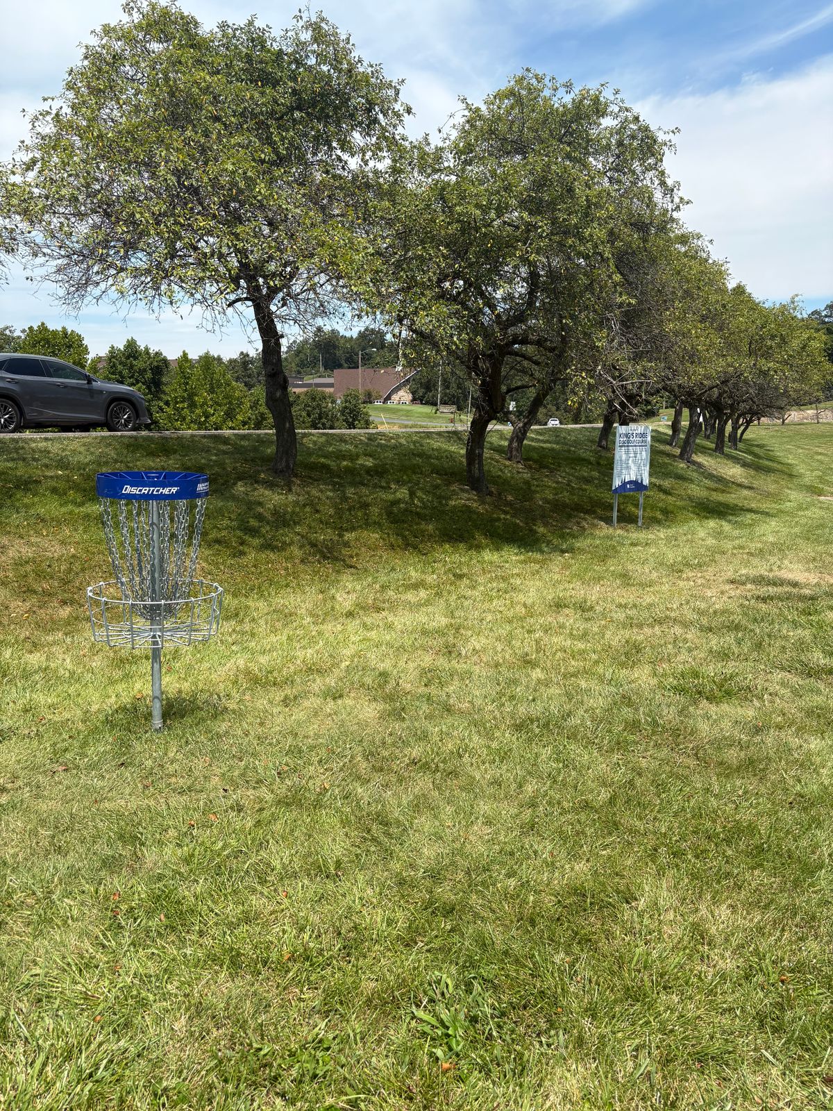 Practice basket at the start of the course.