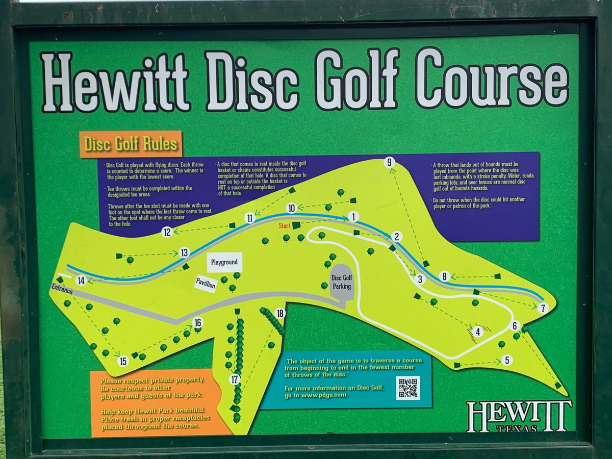 Hewitt Disc Golf Course Map & Rules