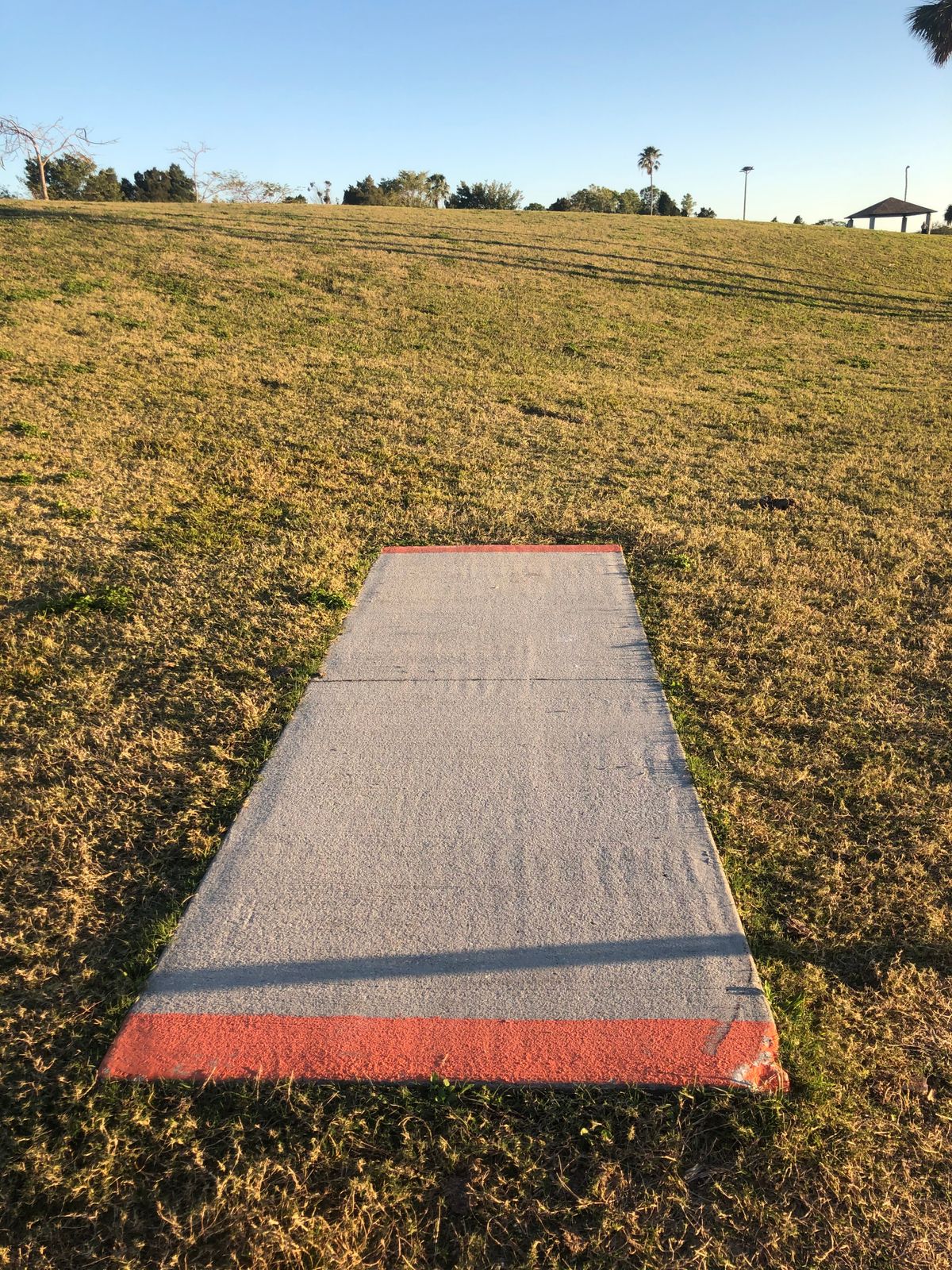 Hole 18 short pad.