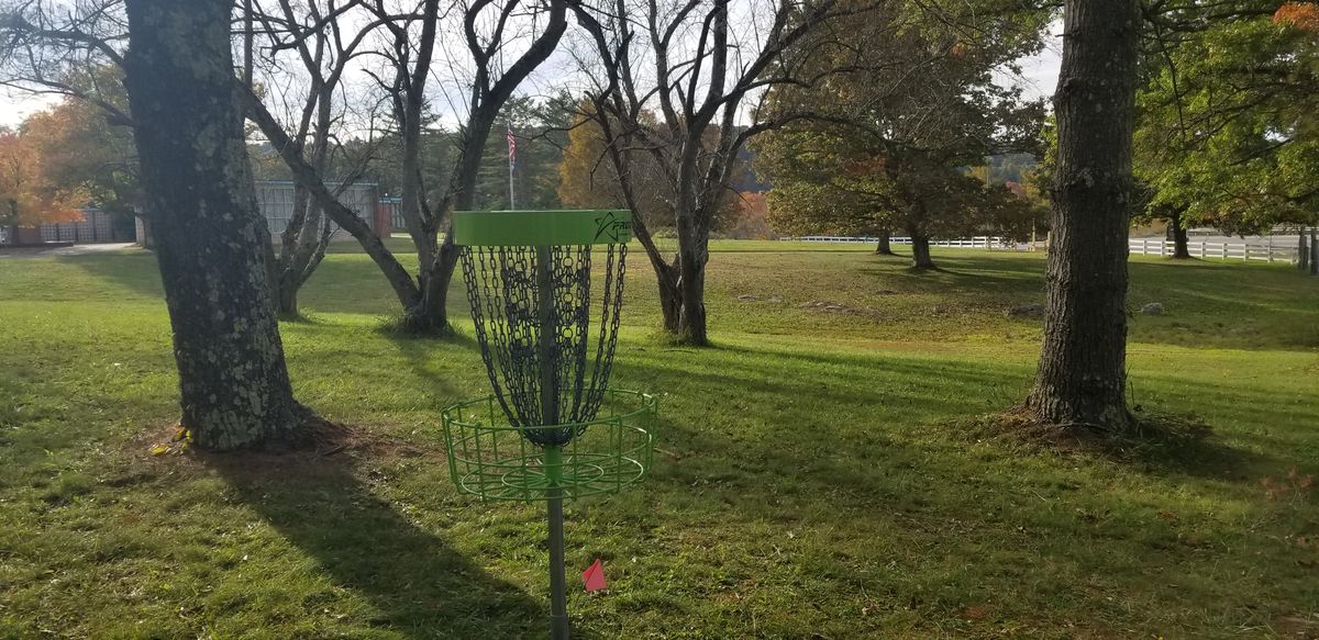 Hole 9 basket to tee