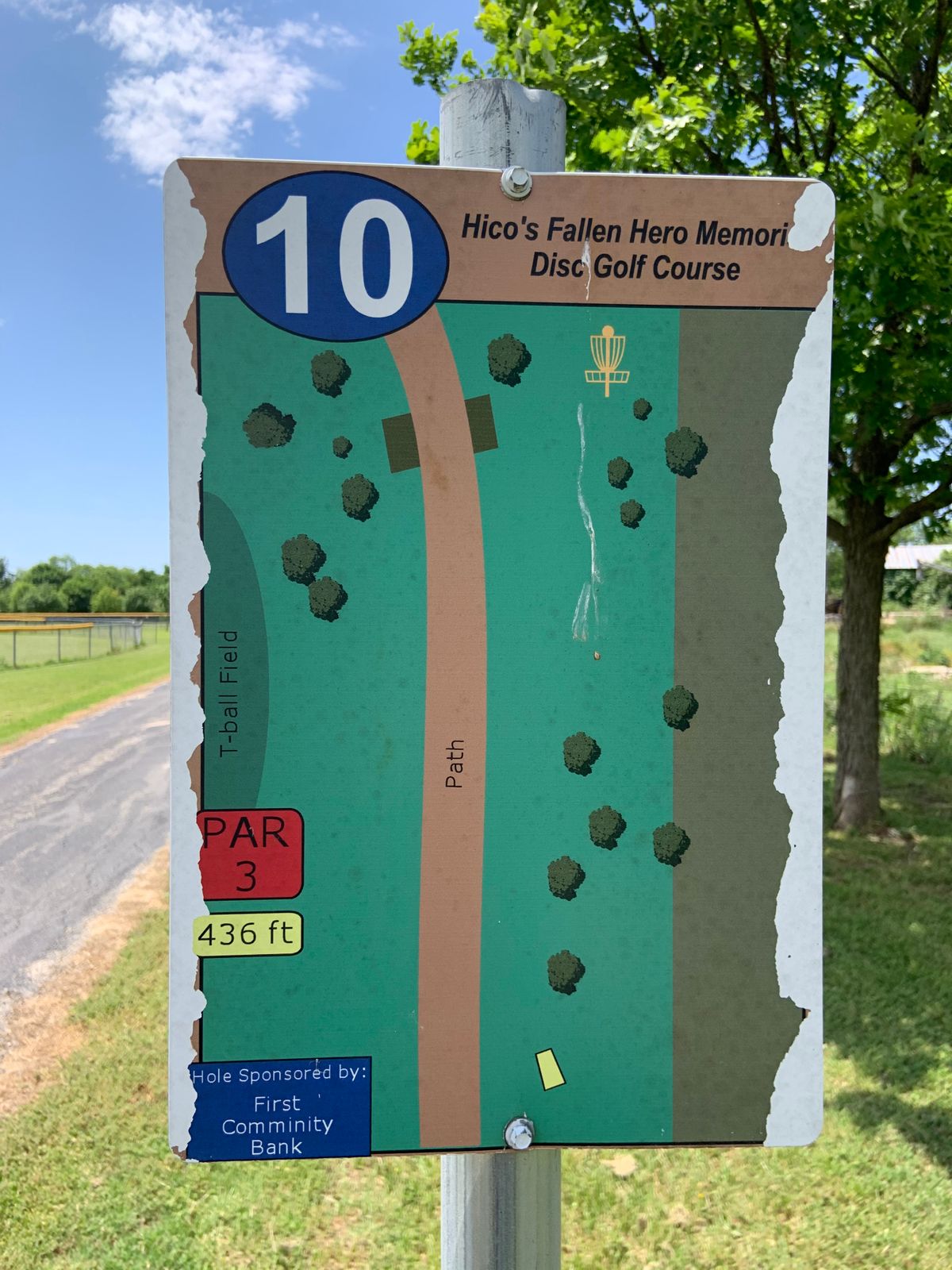 Tee sign hole 10