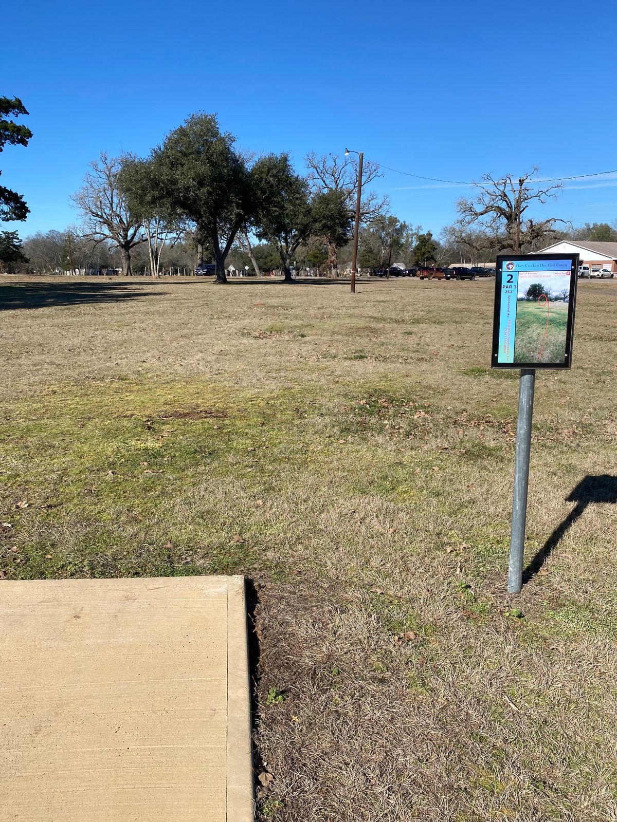 Hole 2, 253 ft, OB road and beyond