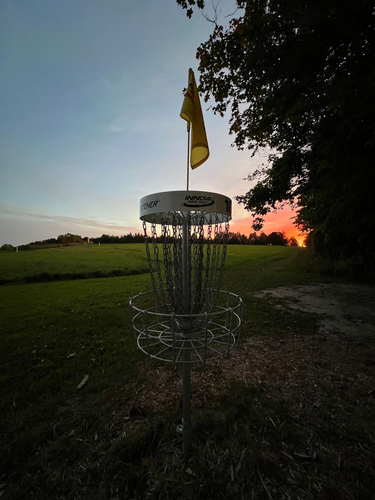 Hole 18, original location at sunset.
