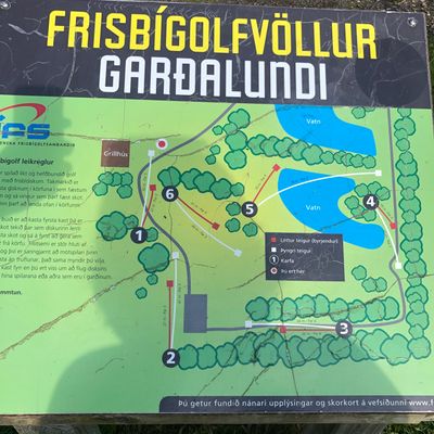 Course map. 3 added baskets to 9 not shown but are north of this area displayed.