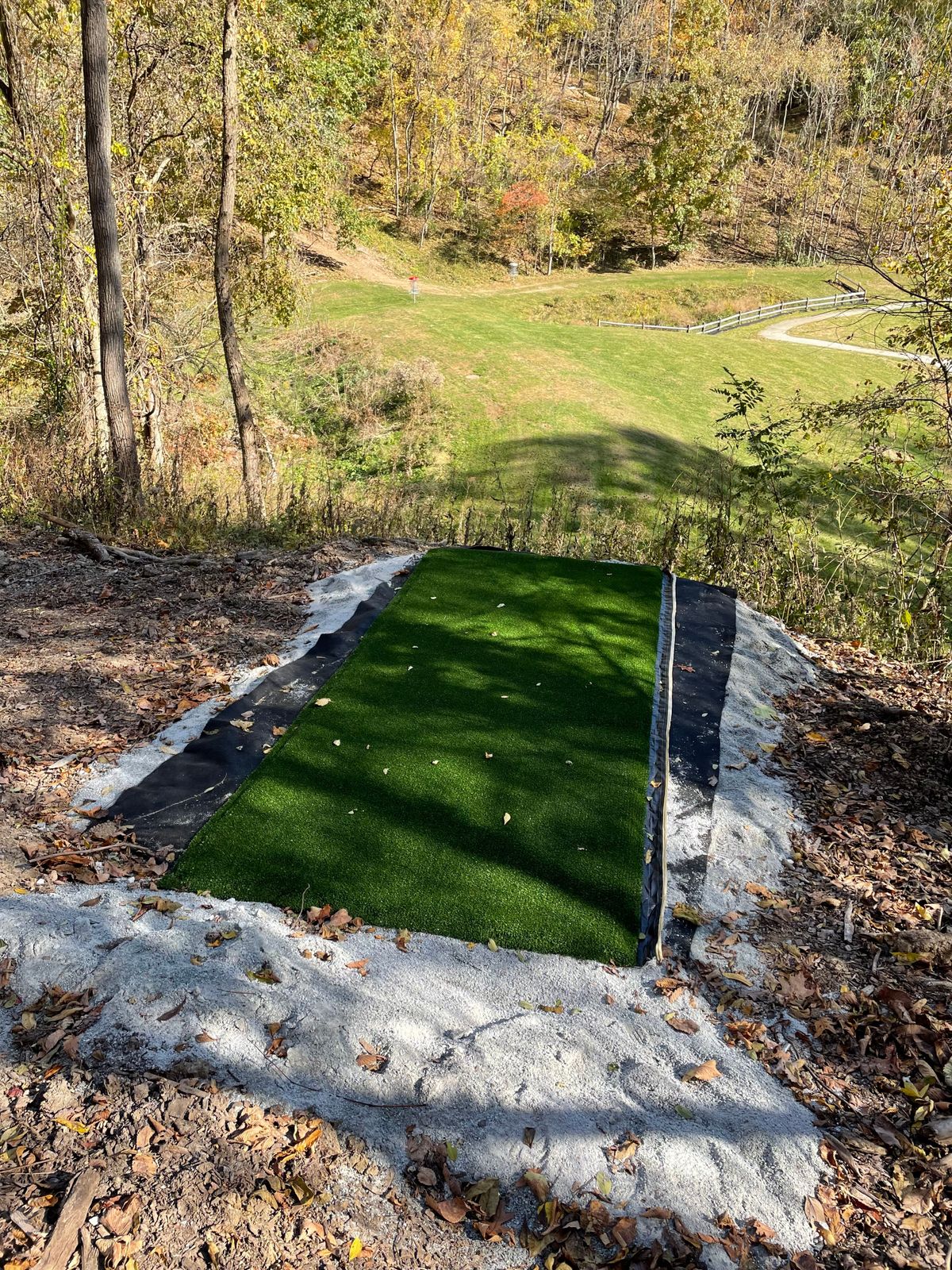 Red and white tees installed 10/21/22. The course is playable, but not 100% finished yet.