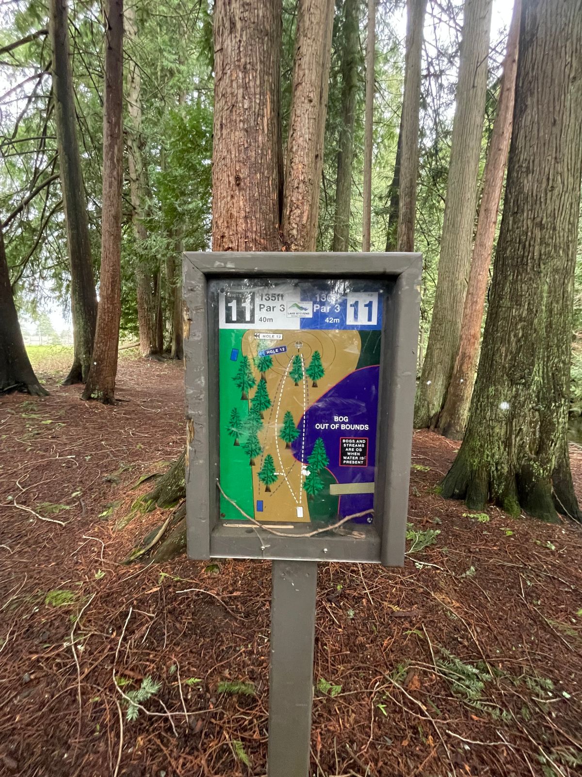 Hole 11 sign