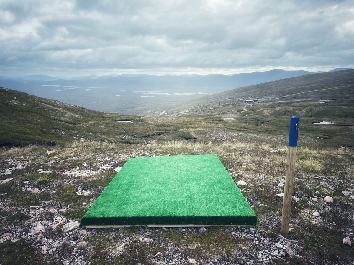 Hole 6 tee, elevated hole, “top of the world” is appropriately named with rannoch moor views