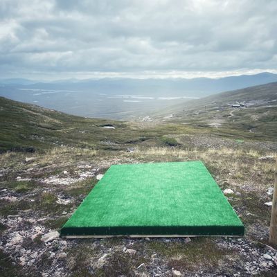 Hole 6 tee, elevated hole, “top of the world” is appropriately named with rannoch moor views
