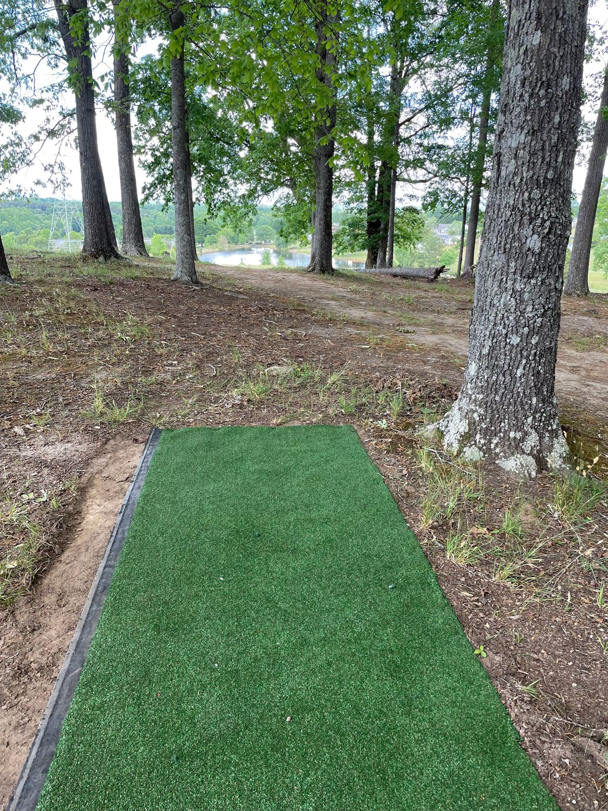 Looking down the lane on hole 11