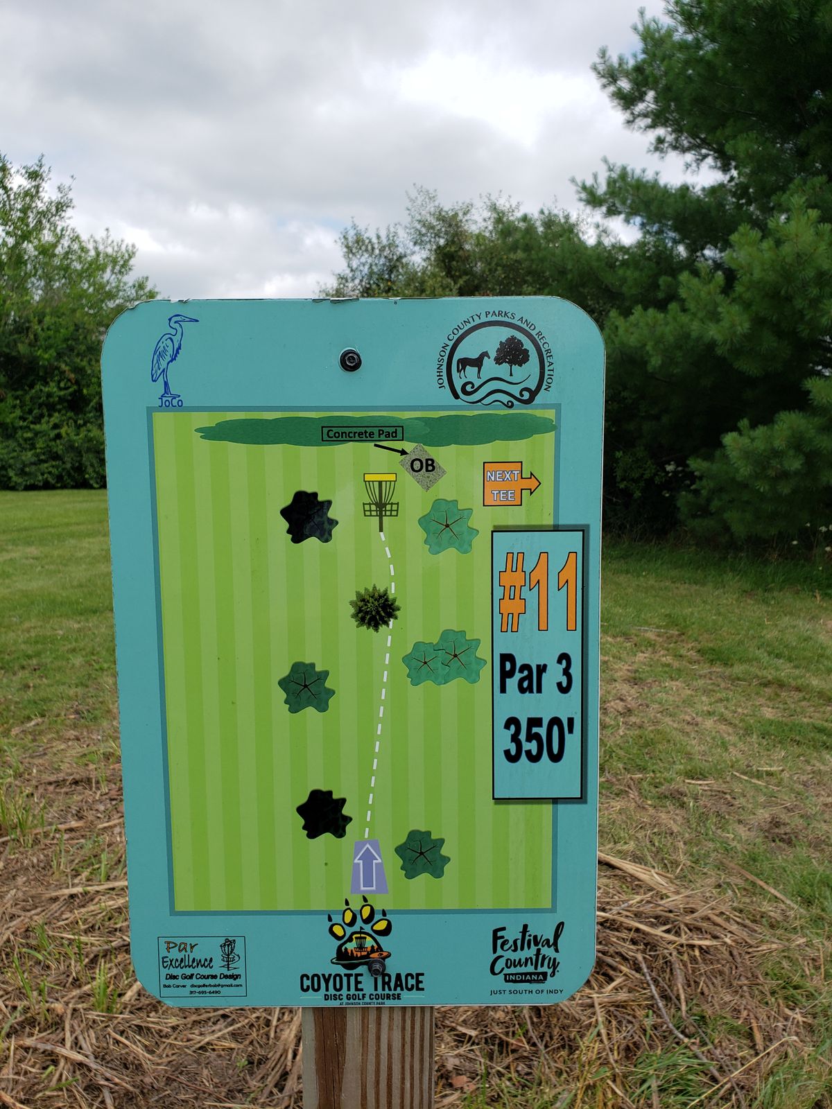 #11 Tee Sign closeup.