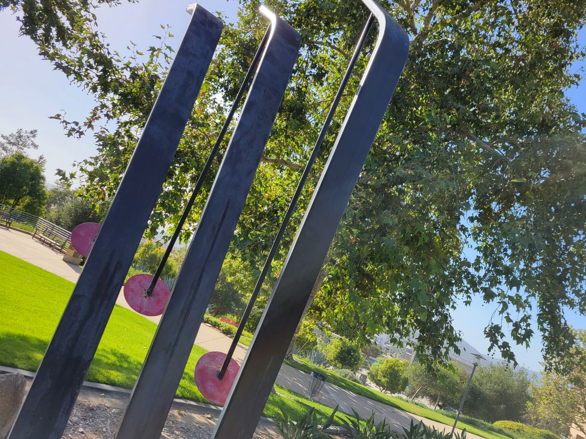 Statue near hole 13's basket